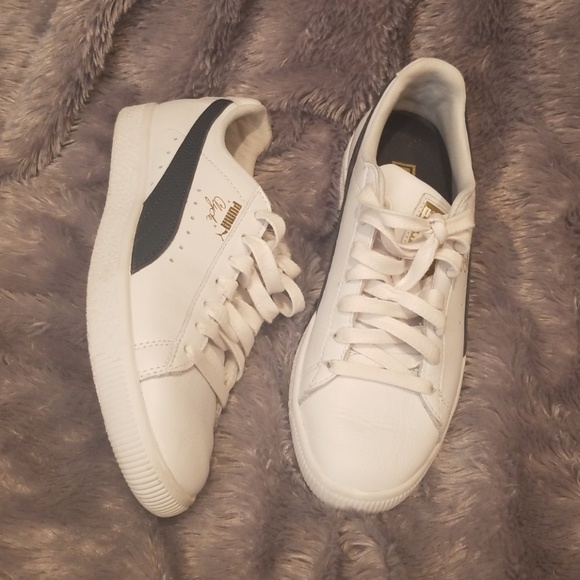 Puma Shoes - White Puma Clyde Sneakers
